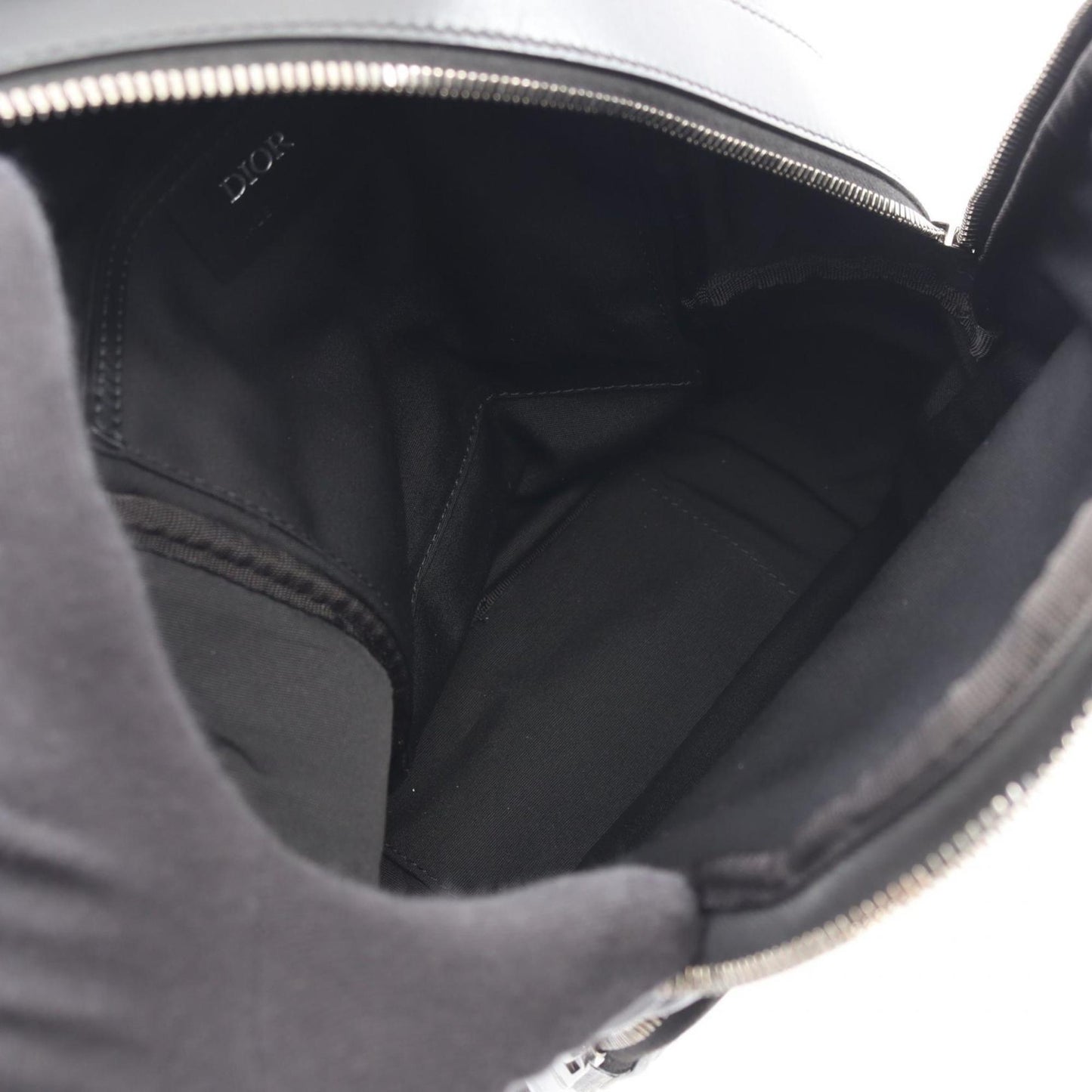 Christian Dior Black Navy Coated Canvas Nylon Fanny Pack ()