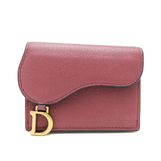 Christian Dior Dusty Pink Leather Wallet (Tri-Fold) ()