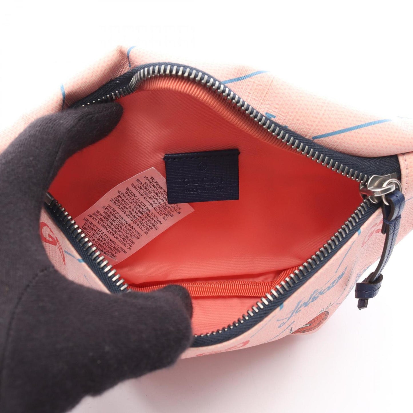 Gucci Multi-Color Pink Coated Canvas Fanny Pack ( )