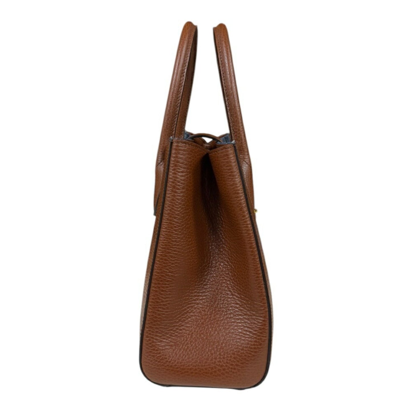Gucci Blue Brown Denim Leather Shoulder Bag ( )
