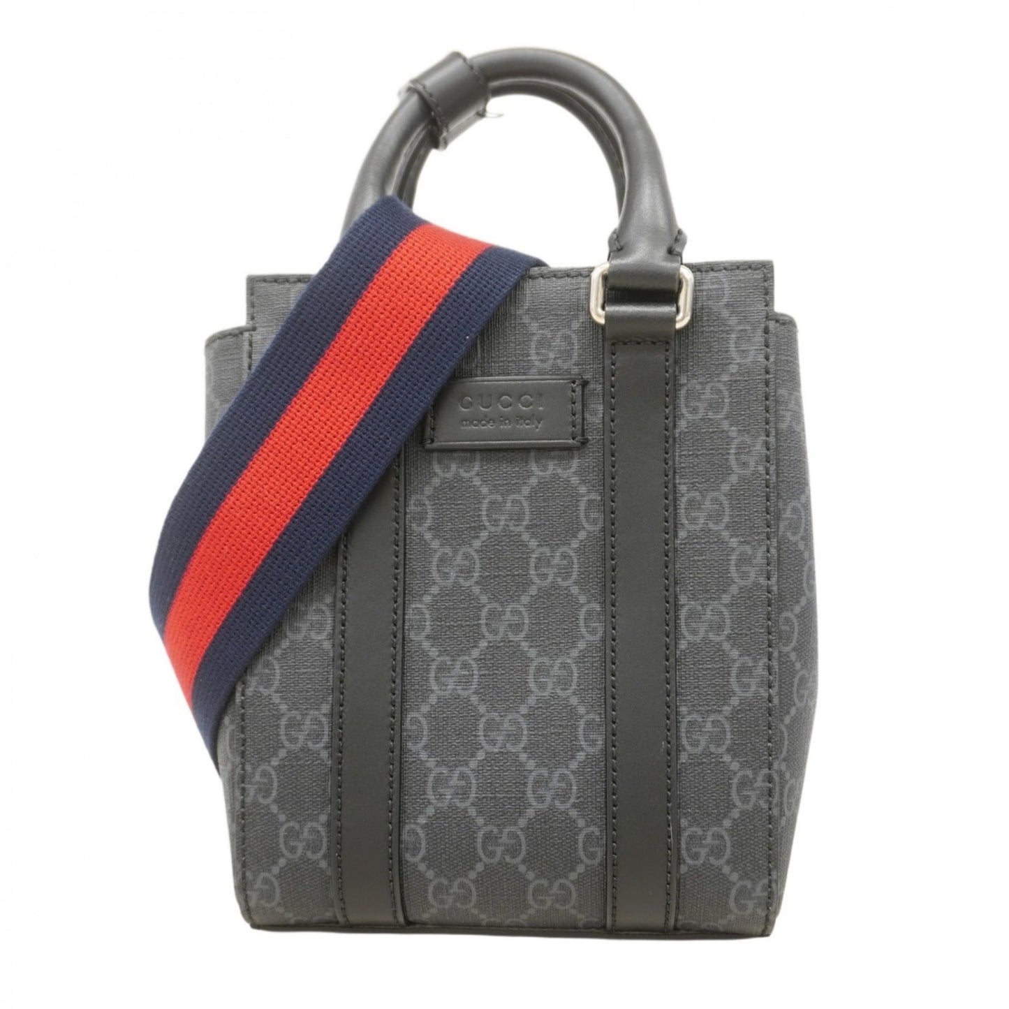 Gucci Black Gray Pvc Handbag ( )