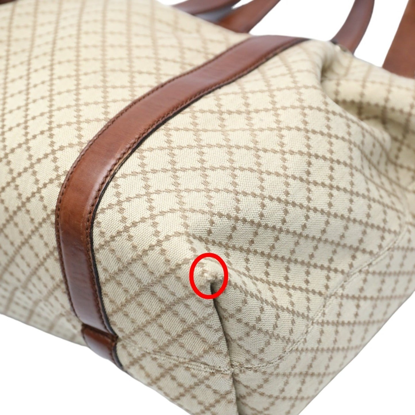 Gucci Brown Canvas Shoulder Bag Tote Bag ( )