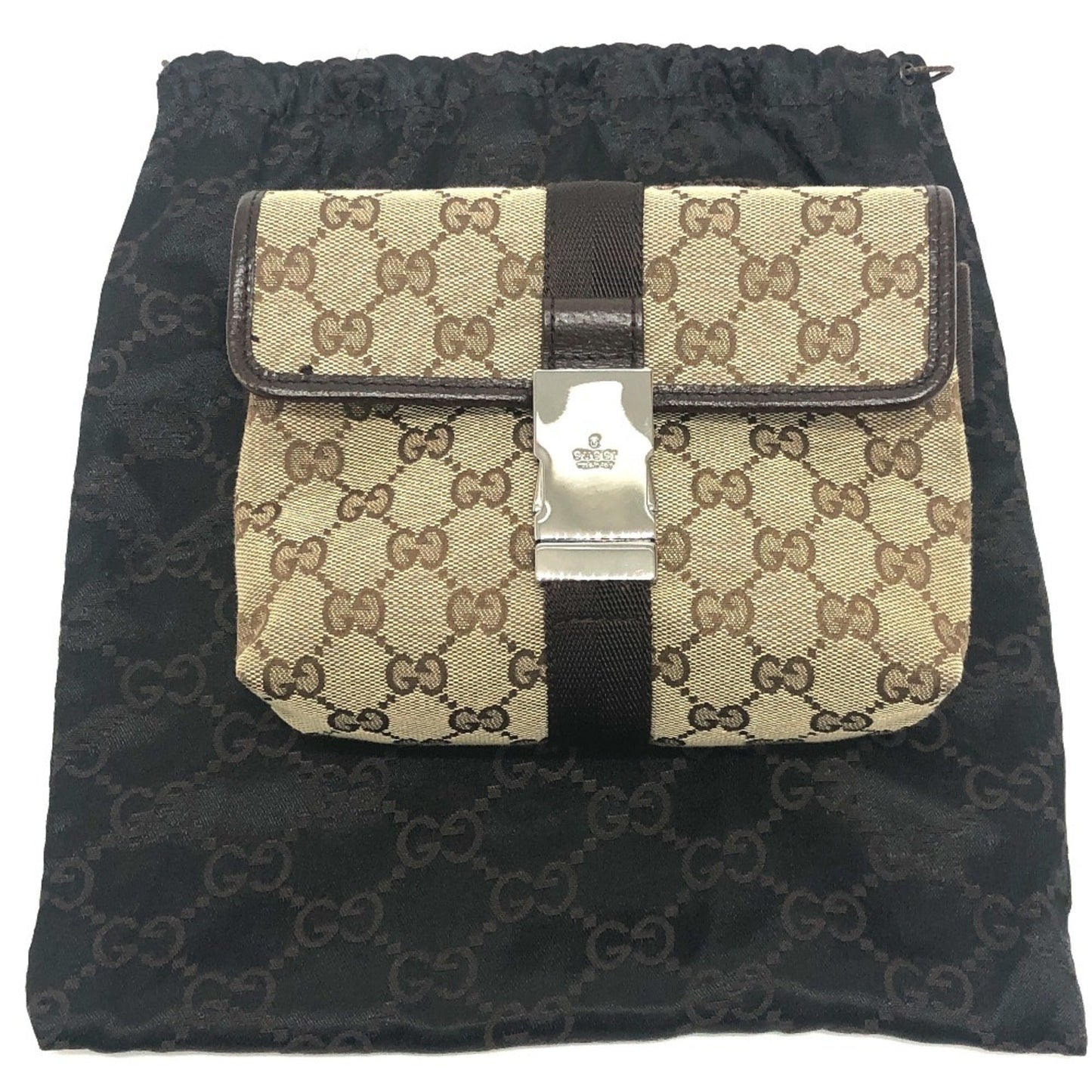 Gucci Beige Brown Gg Canvas Fanny Pack ( )