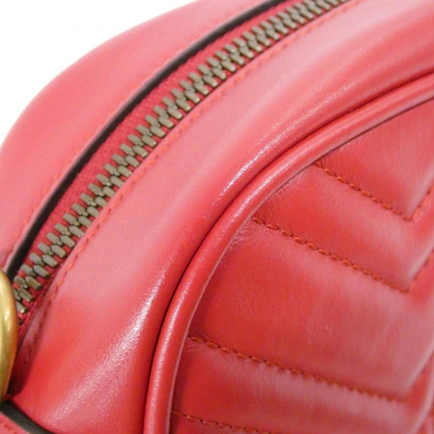 Gucci Red Color Leather Shoulder Bag ( )