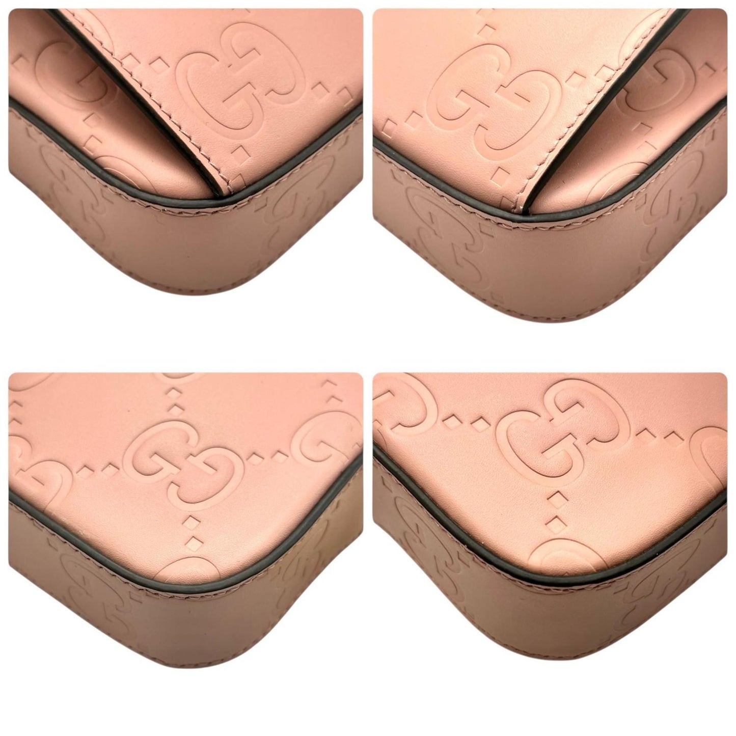 Gucci Pink Leather Shoulder Bag ( )