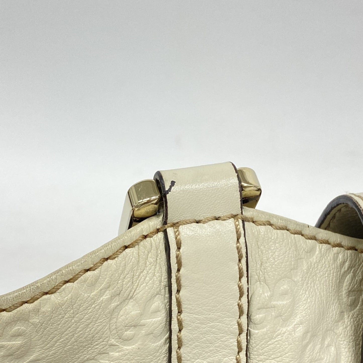 Gucci White Leather Tote Bag ( )