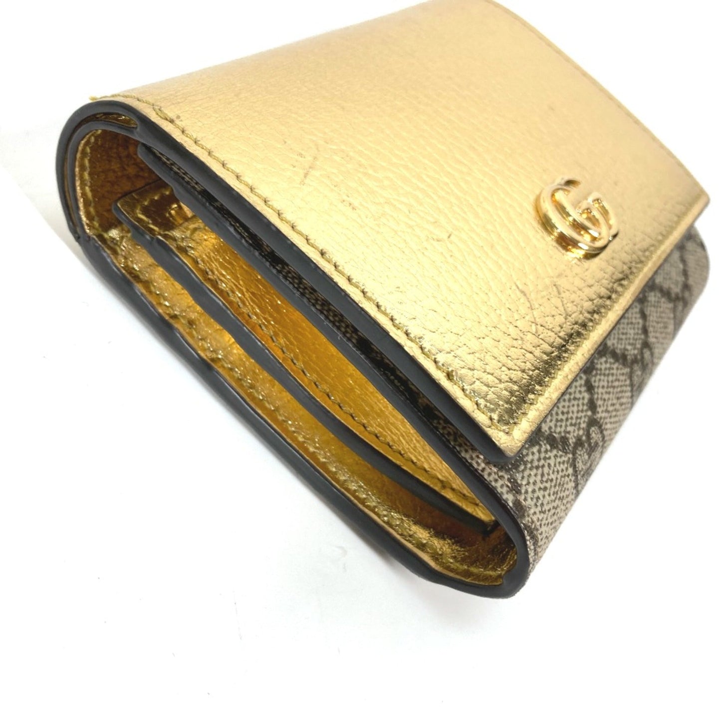 Gucci Gold Leather Wallet (Bi-Fold) ( )