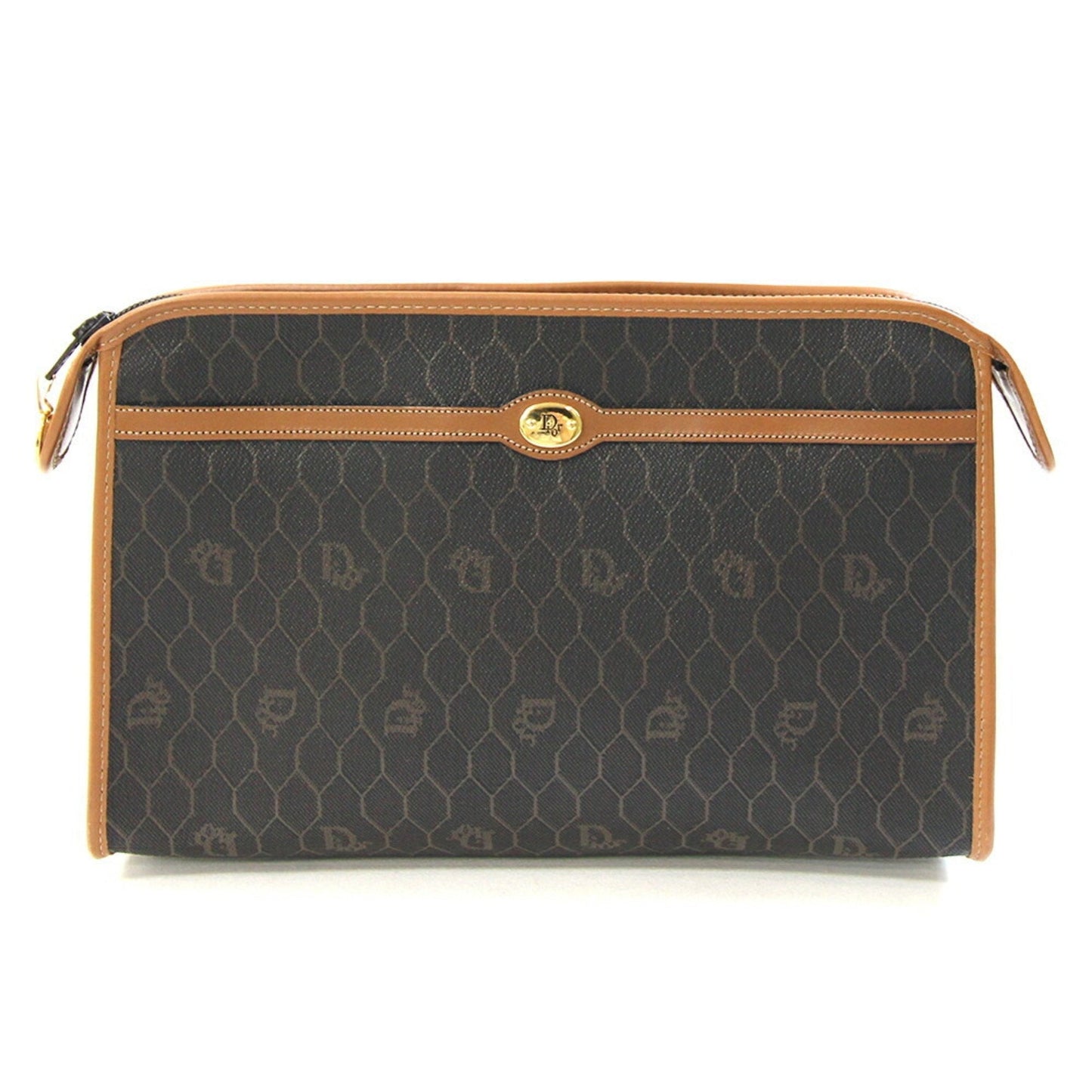Christian Dior Brown Pvc Leather Clutch Bag ()