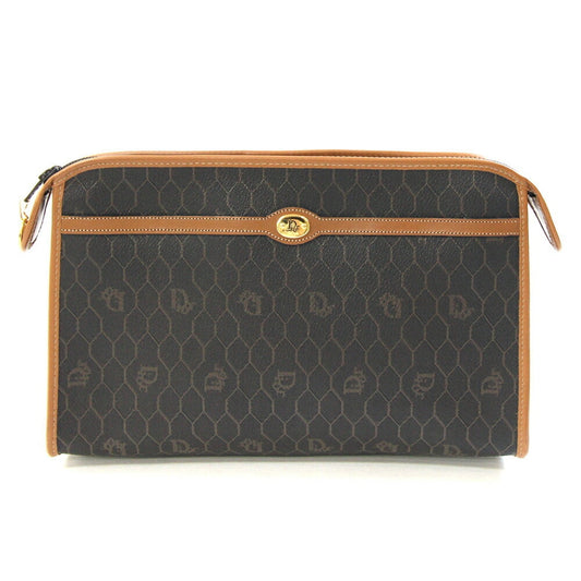Christian Dior Brown Pvc Leather Clutch Bag ()