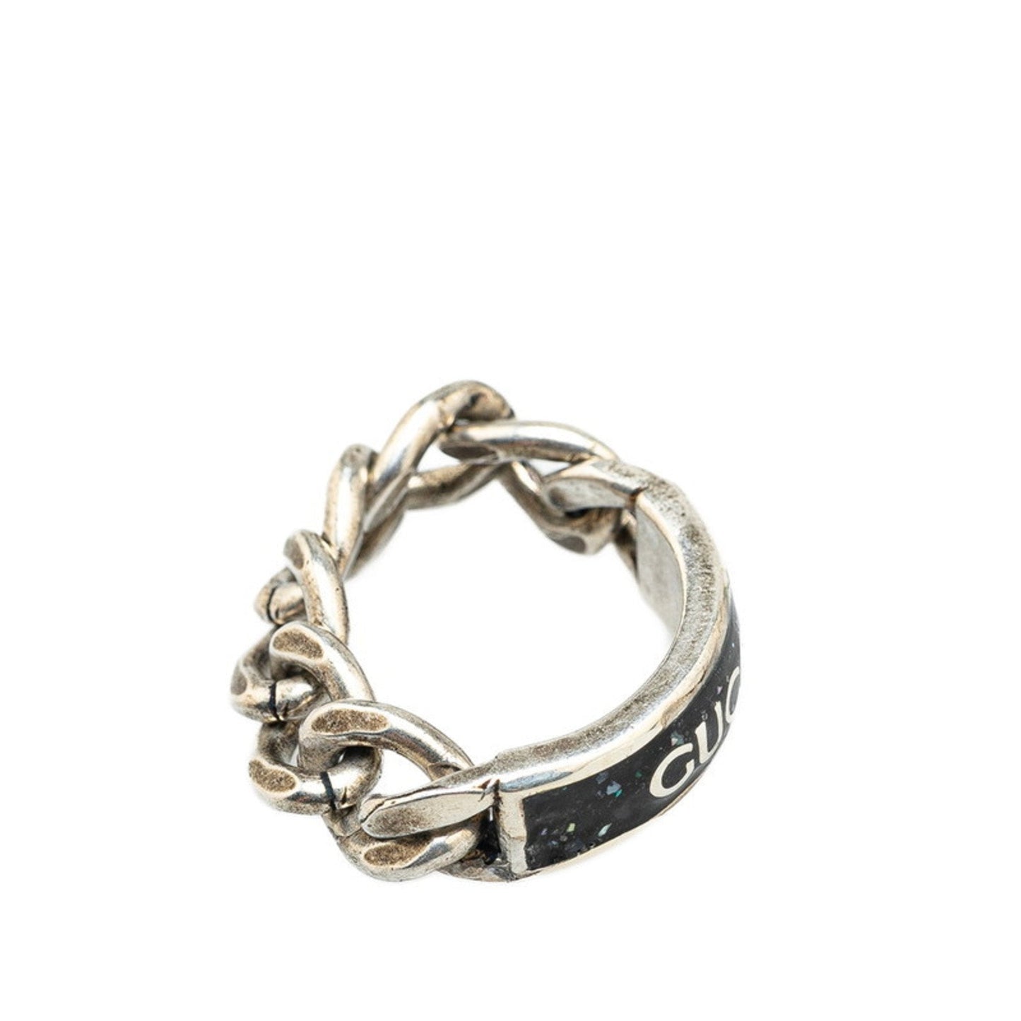 Gucci Silver Black Silver 925 Band Ring ( )