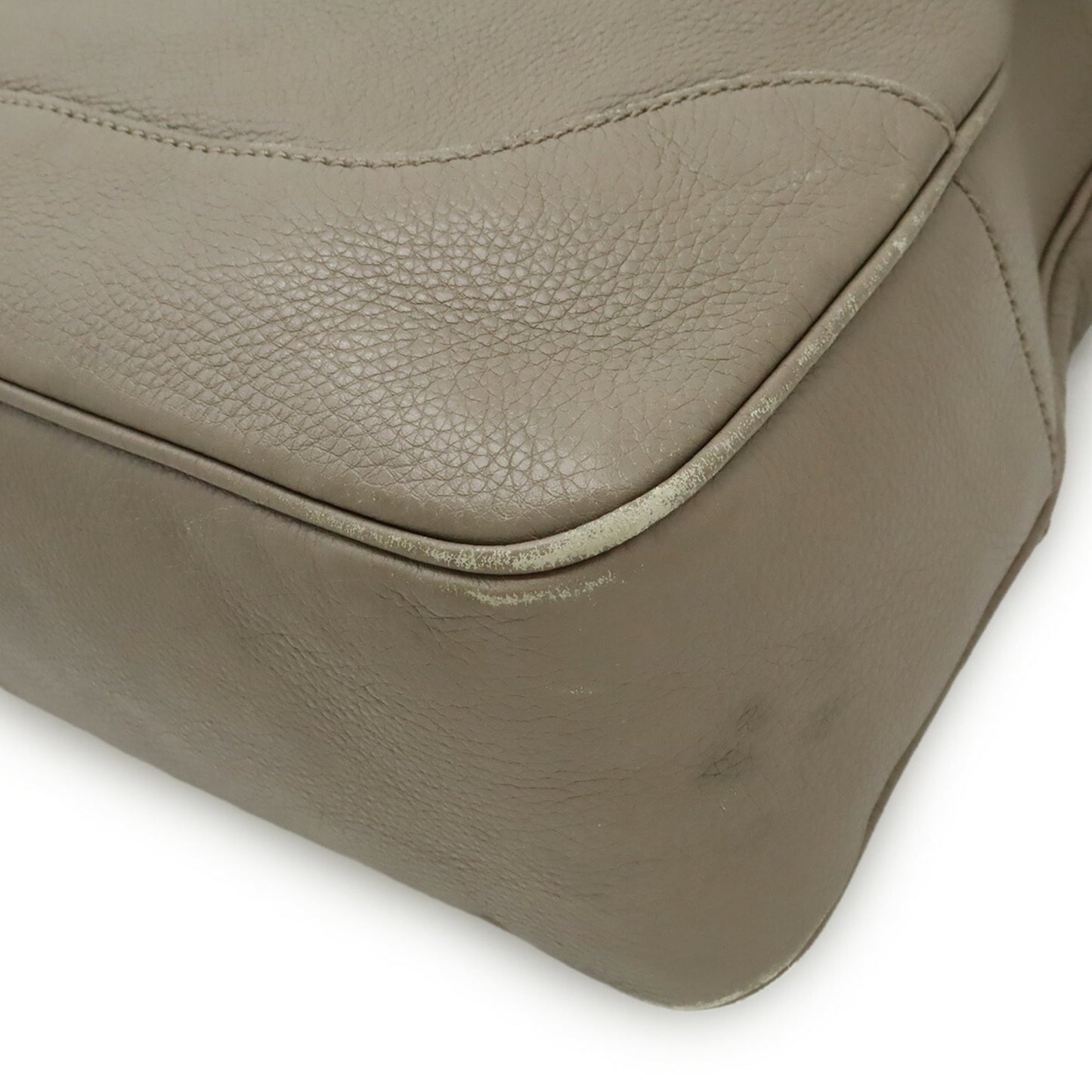 Gucci Bamboo Grayish Bamboo Leather Handbag Shoulder Bag ( )