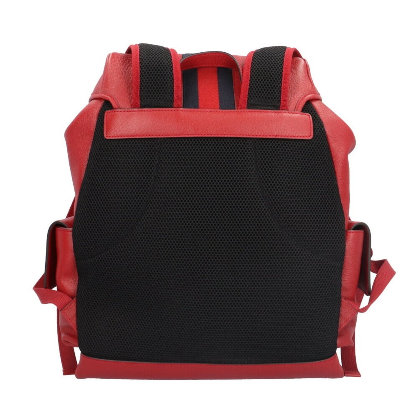 Gucci Navy Red Color Leather Backpack ( )