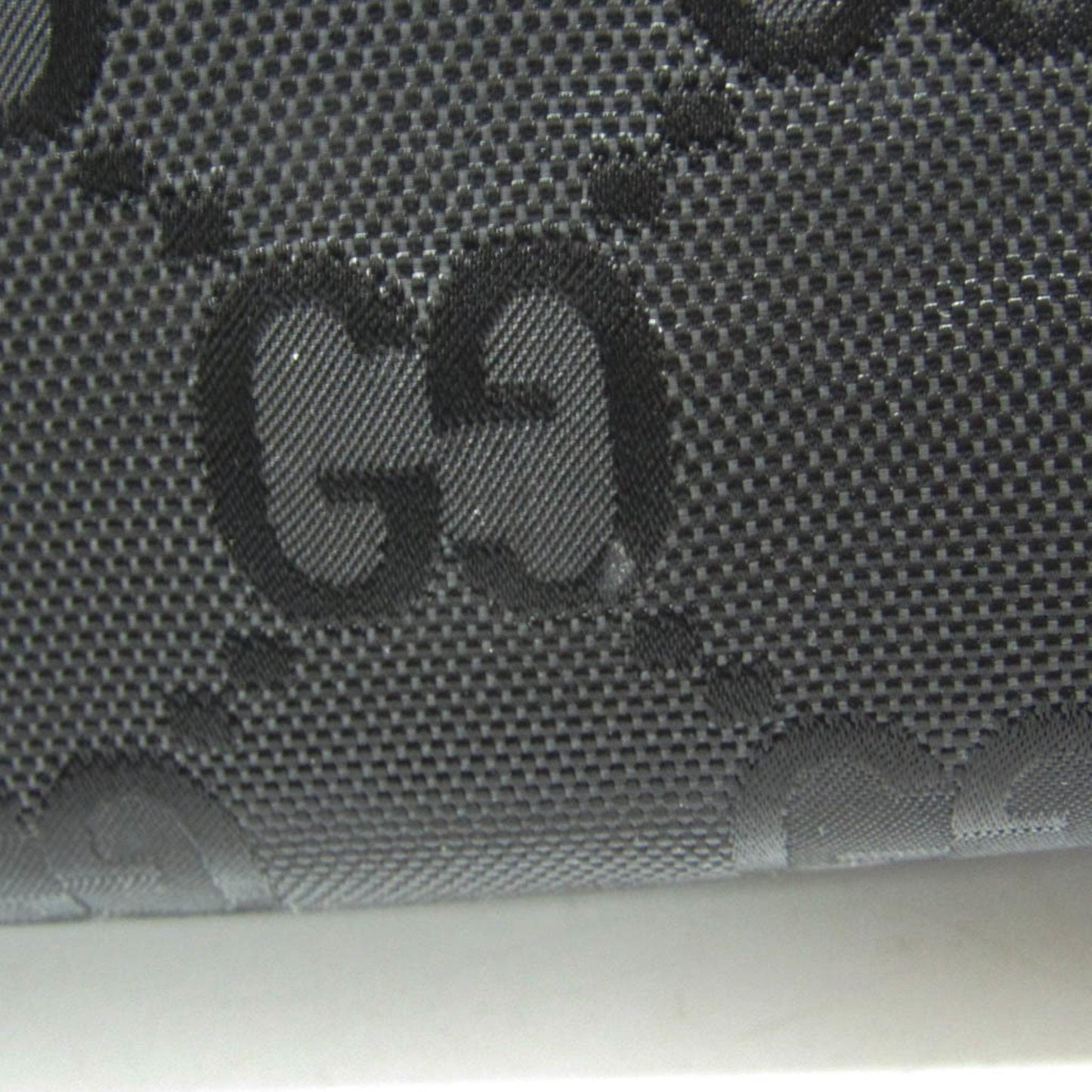 Gucci Black Nylon Canvas Leather Handbag Shoulder Bag ( )