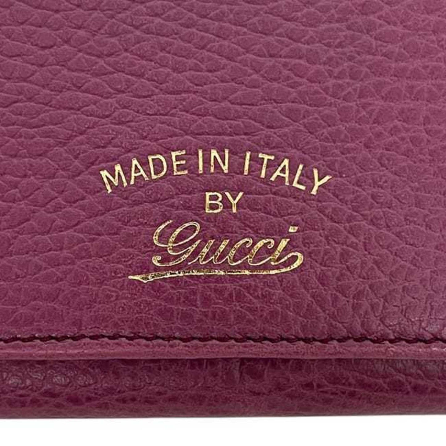Gucci Purple Leather Long Wallet (Bi-Fold) ( )
