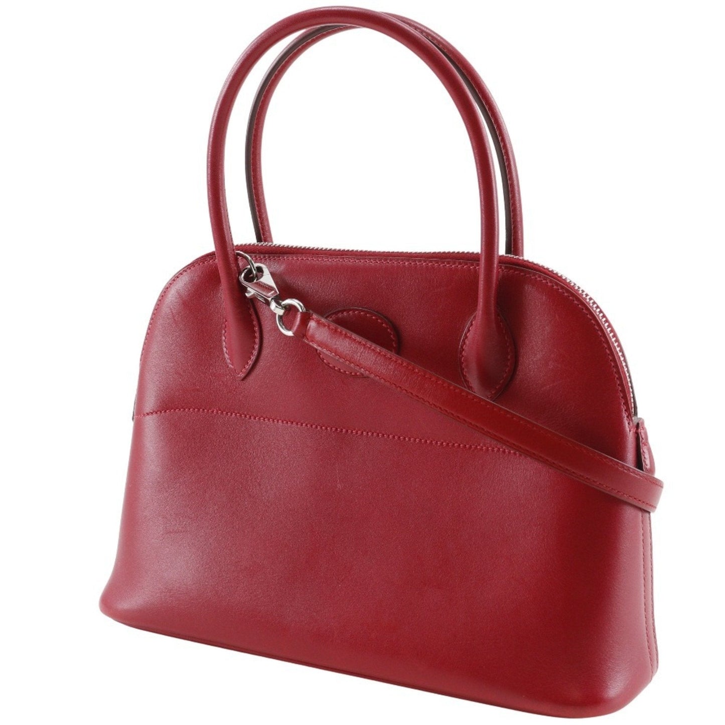 Hermes Rouge Casaque Box Calf Leather Handbag ( )