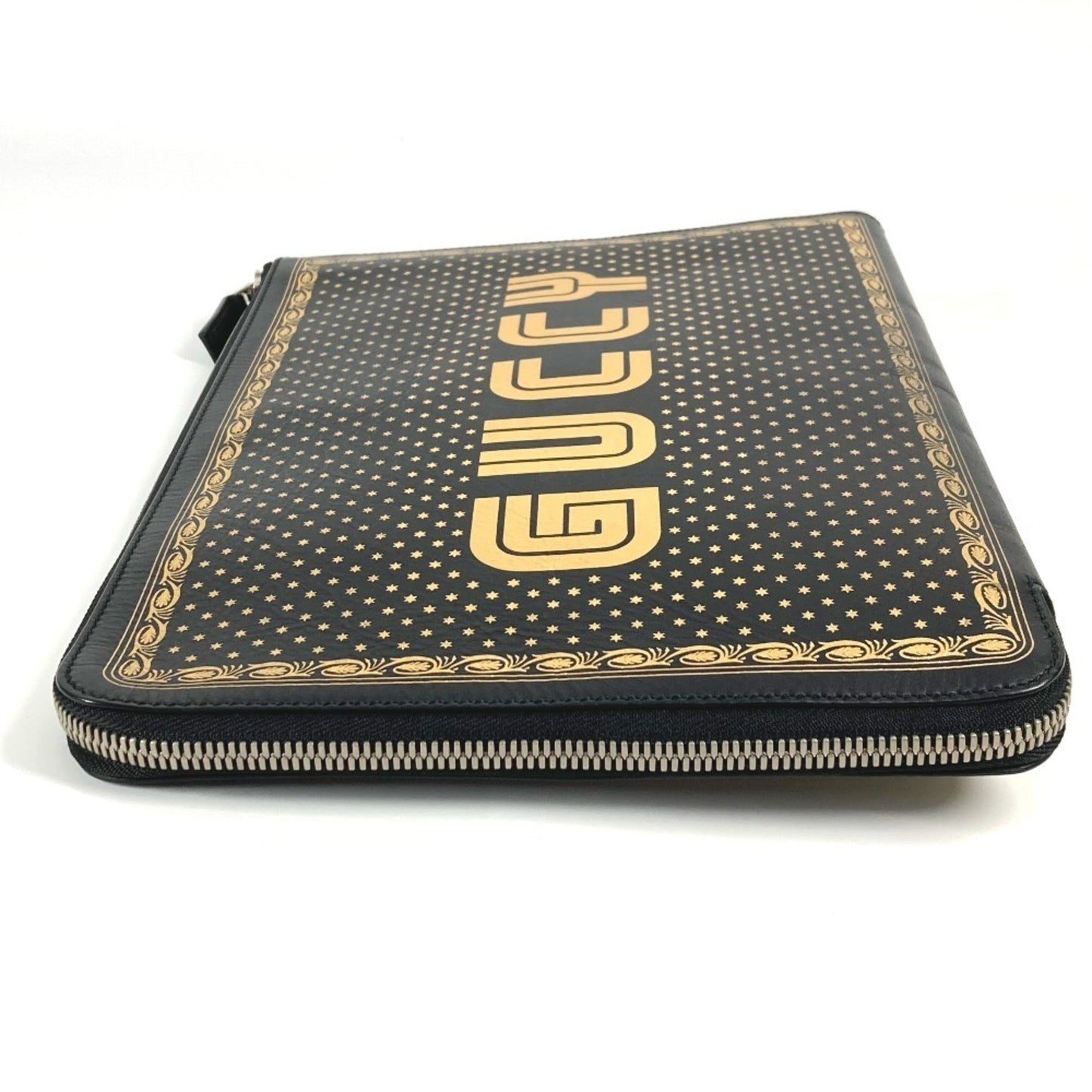 Gucci Black Leather Clutch Bag Pouch ( )