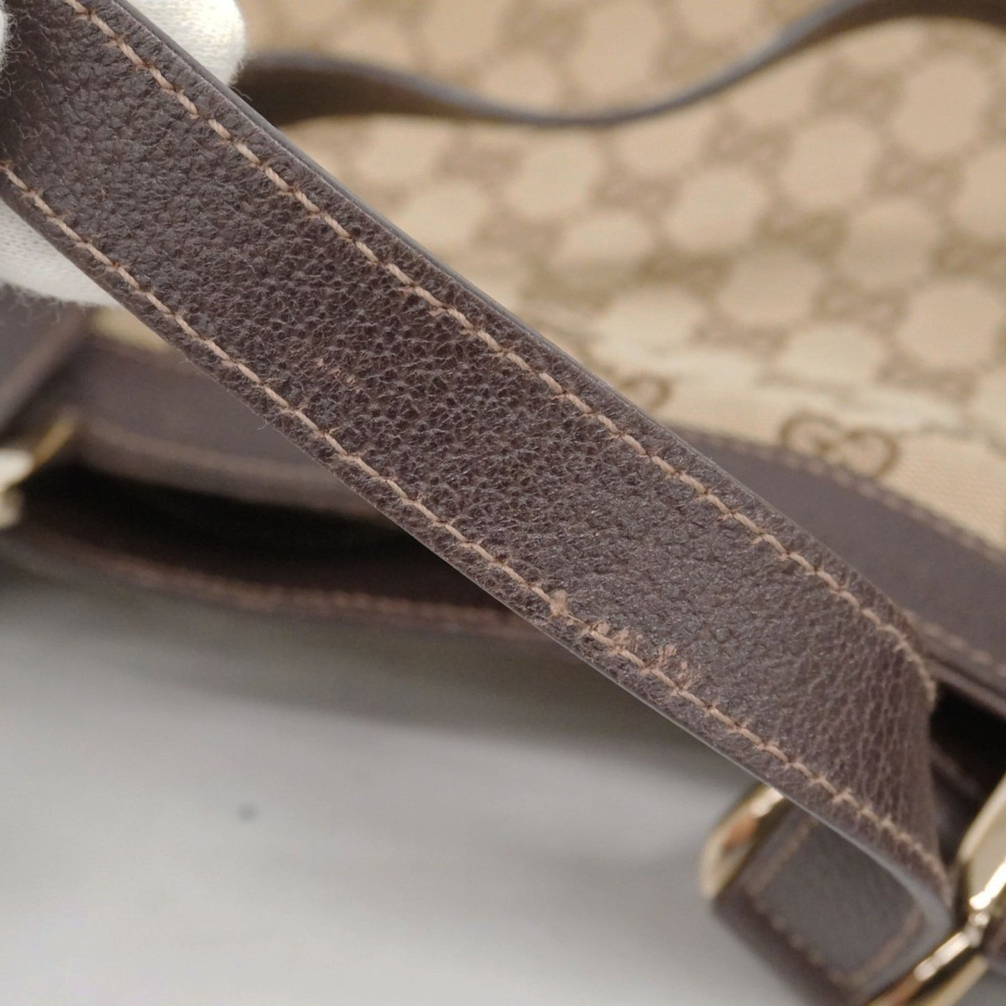 Gucci Brown Canvas Tote Bag ( )