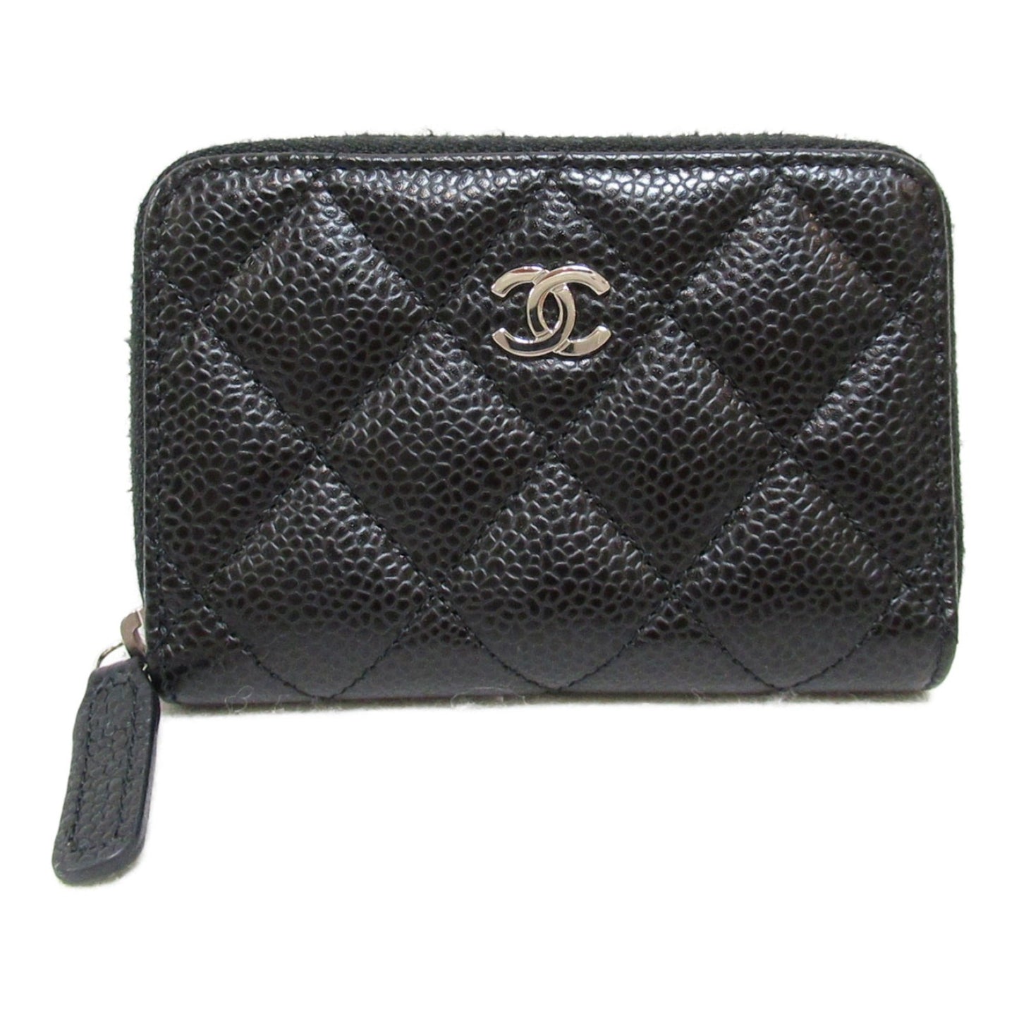 CHANEL coin purse Black Caviar Skin (Grained Calf)