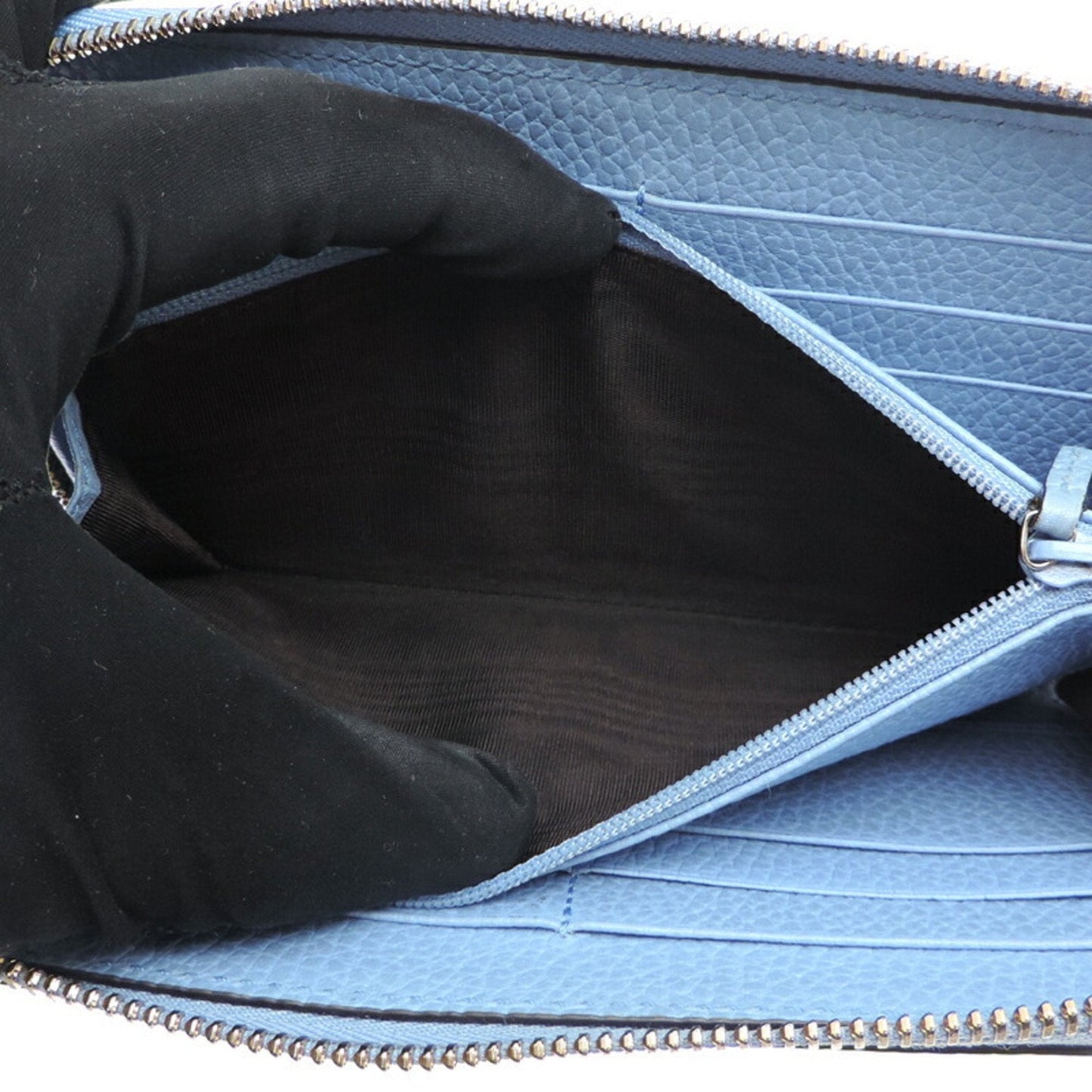 Gucci Sky Blue Leather Long Wallet (Bi-Fold) ( )