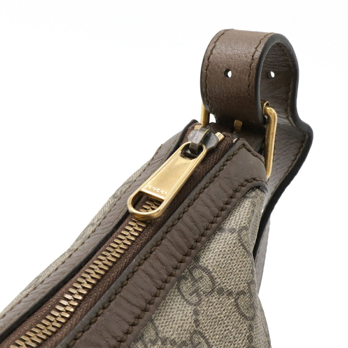 Gucci Beige Brown Green Red Color Gg Supreme Leather Shoulder Bag ( )