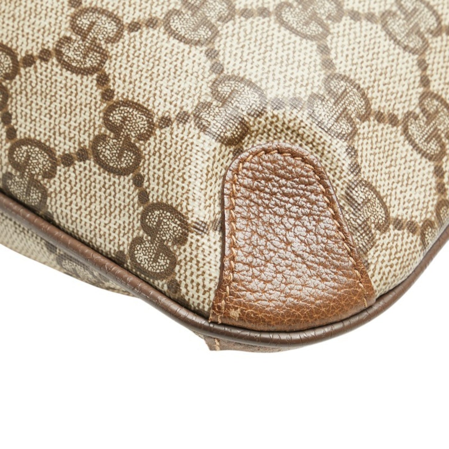 Gucci Beige Brown Pvc Leather Clutch Bag ( )
