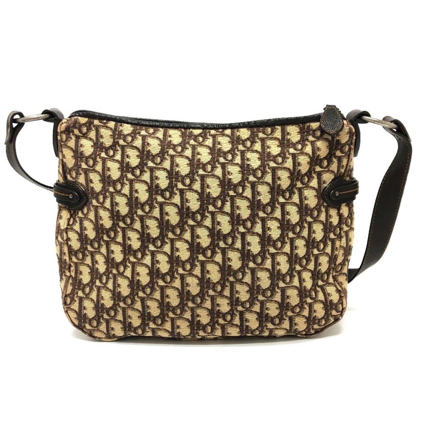 Christian Dior Brown Canvas Leather Shoulder Bag ()