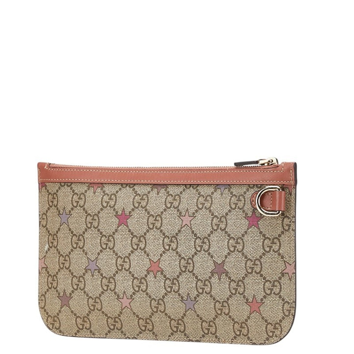 Gucci Beige Pink Pvc Leather Pouch ( )