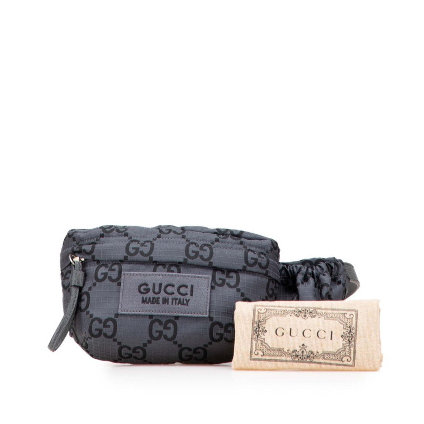 Gucci Gray Nylon Leather Fanny Pack ( )