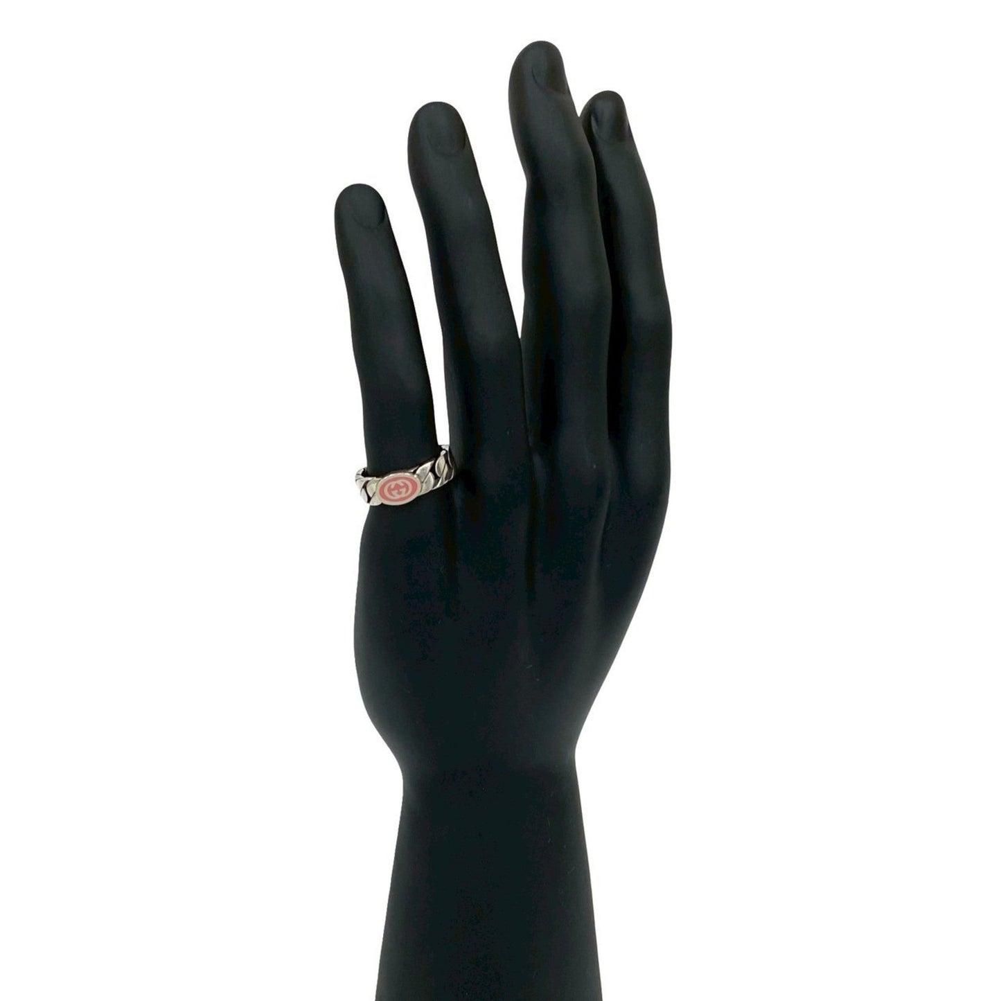 Gucci Silver Pink Silver 925 Band Ring ( )