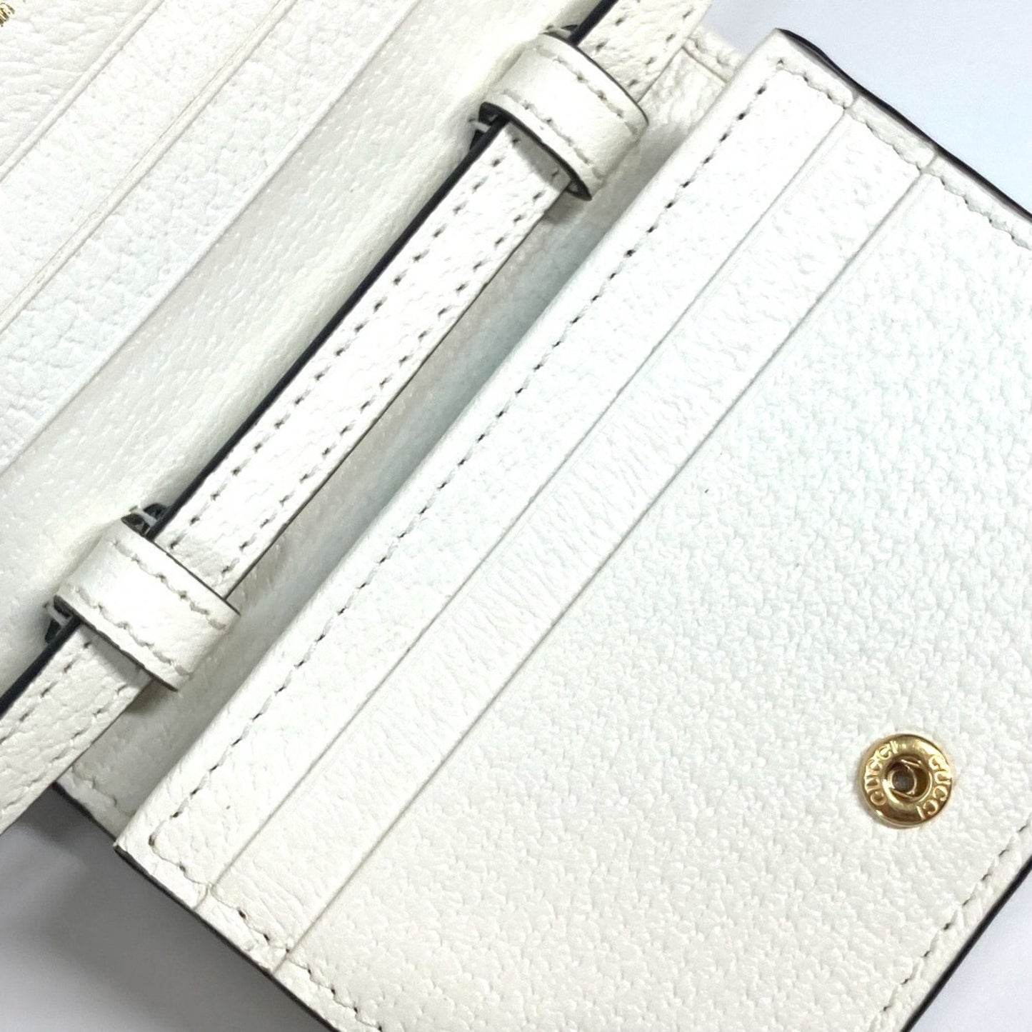 Gucci Black White Leather Wallet (Bi-Fold) ( )
