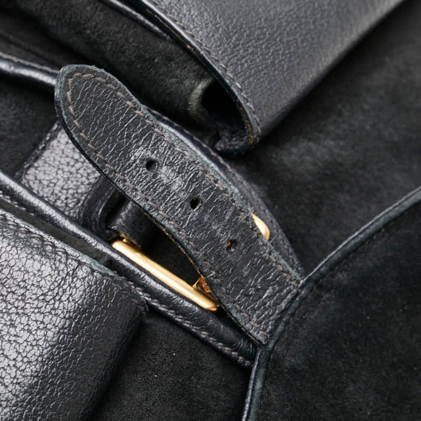 Gucci Black Suede Leather Backpack ( )