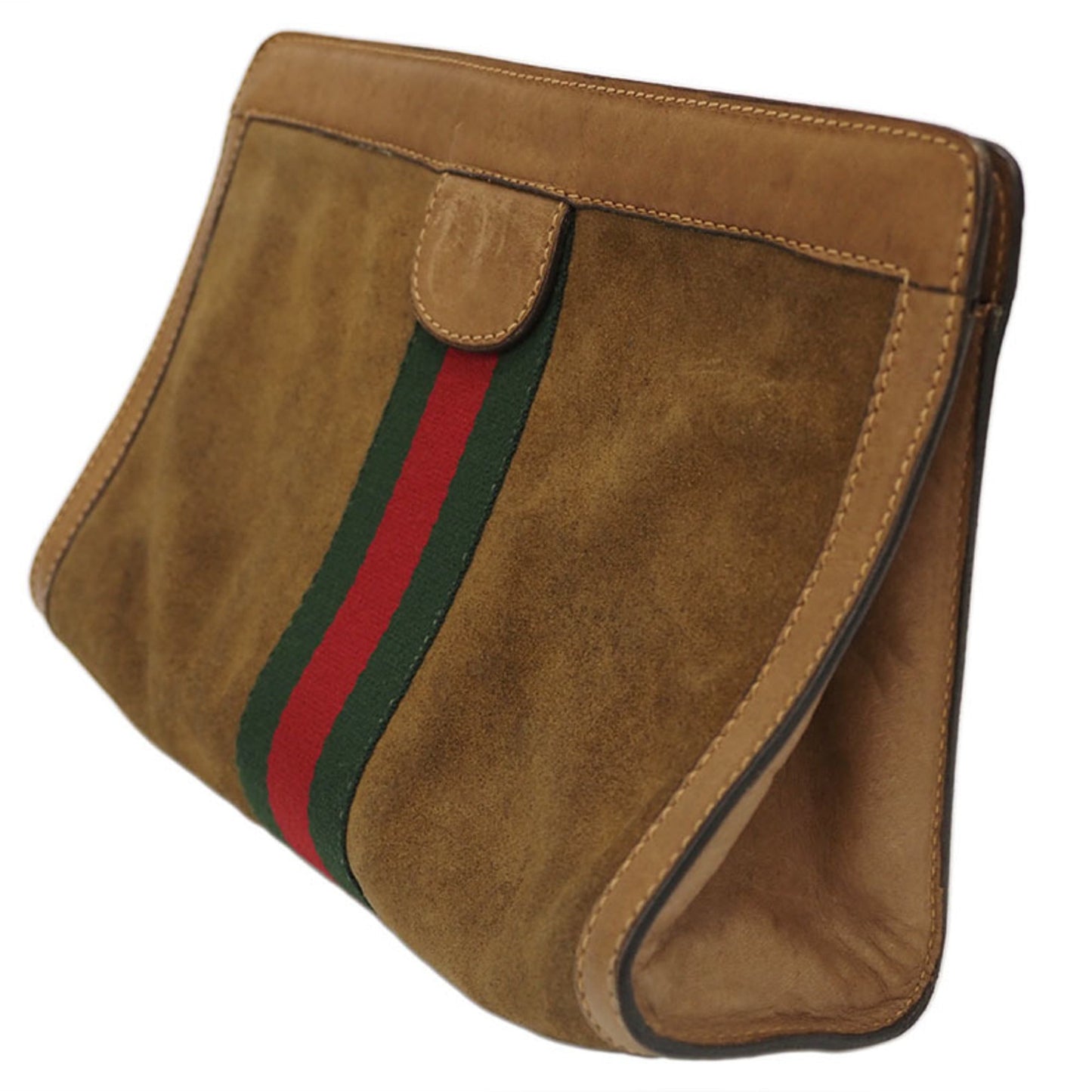 GUCCI   Clutch Bag Sherry Line Perfume Suede Second Women's