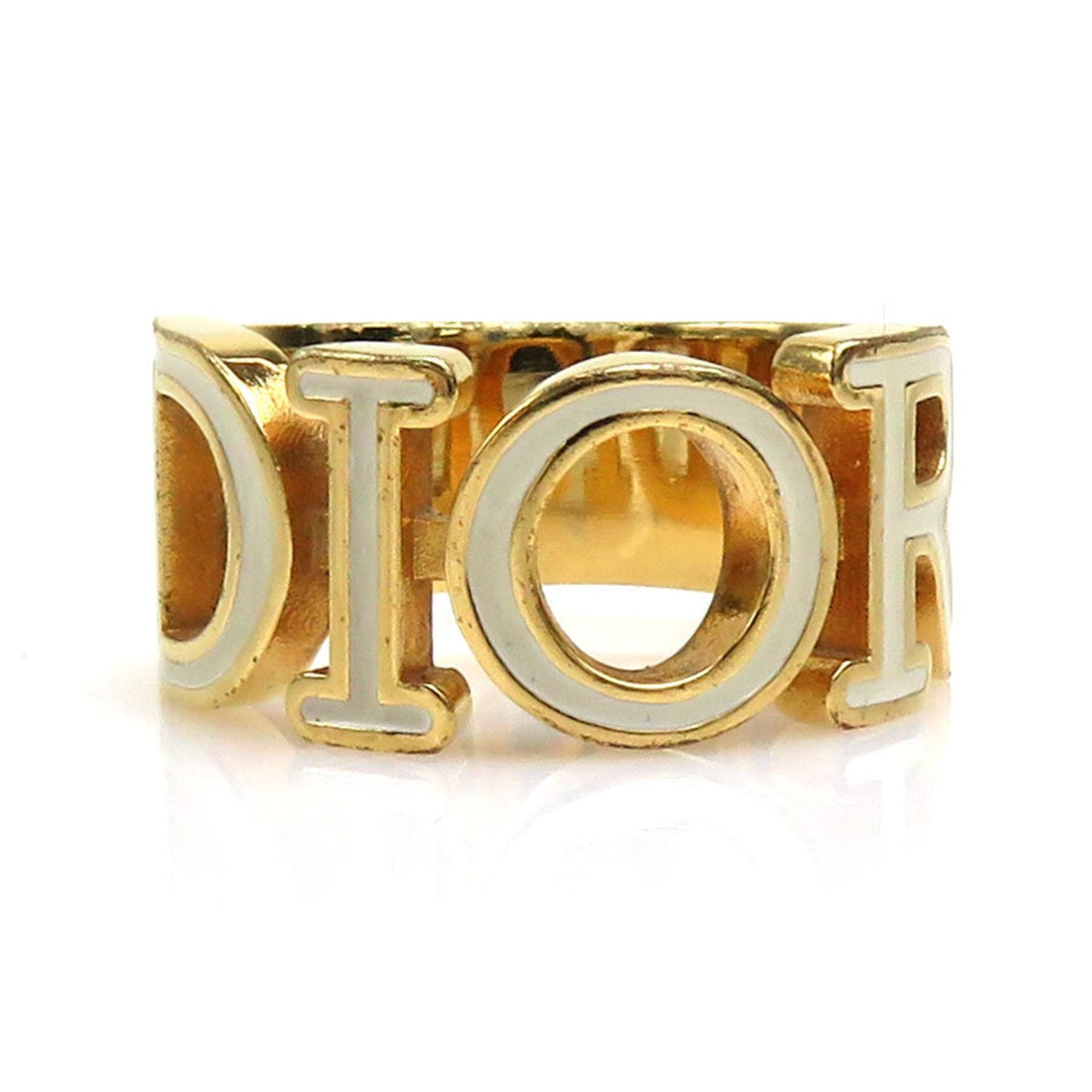 Christian Dior Gold Metal Band Ring ()