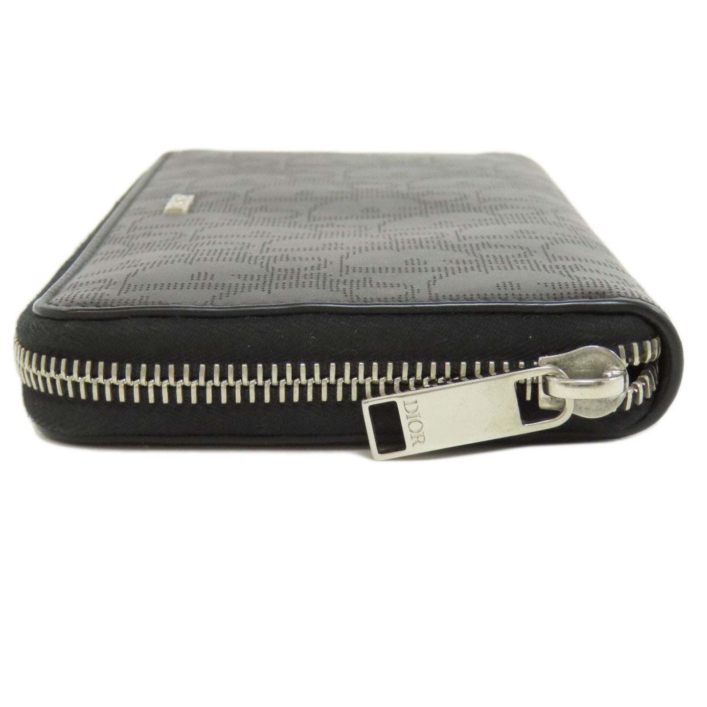 Christian Dior Black Leather Long Wallet (Bi-Fold) ()
