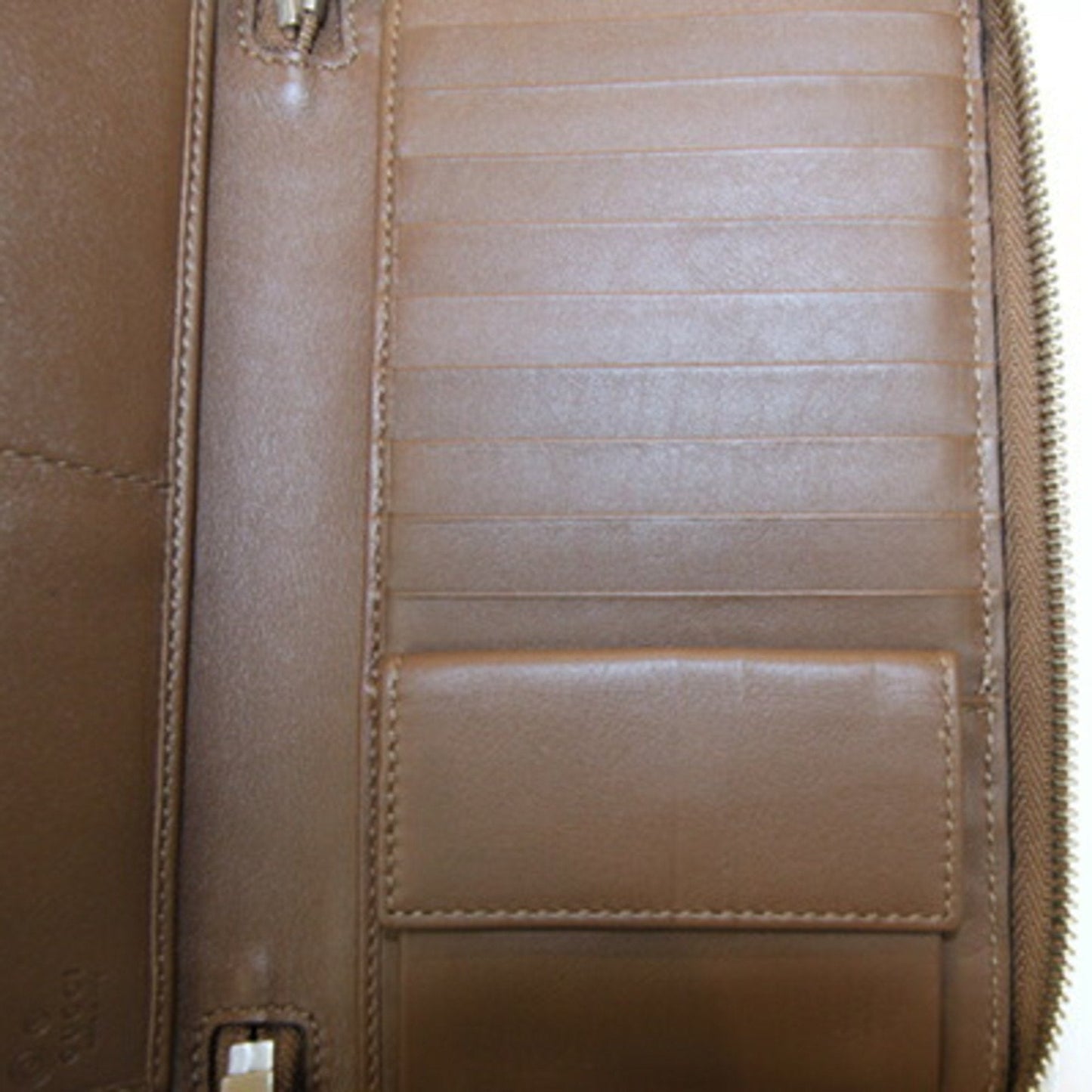 Gucci Brown Leather Long Wallet (Bi-Fold) ( )