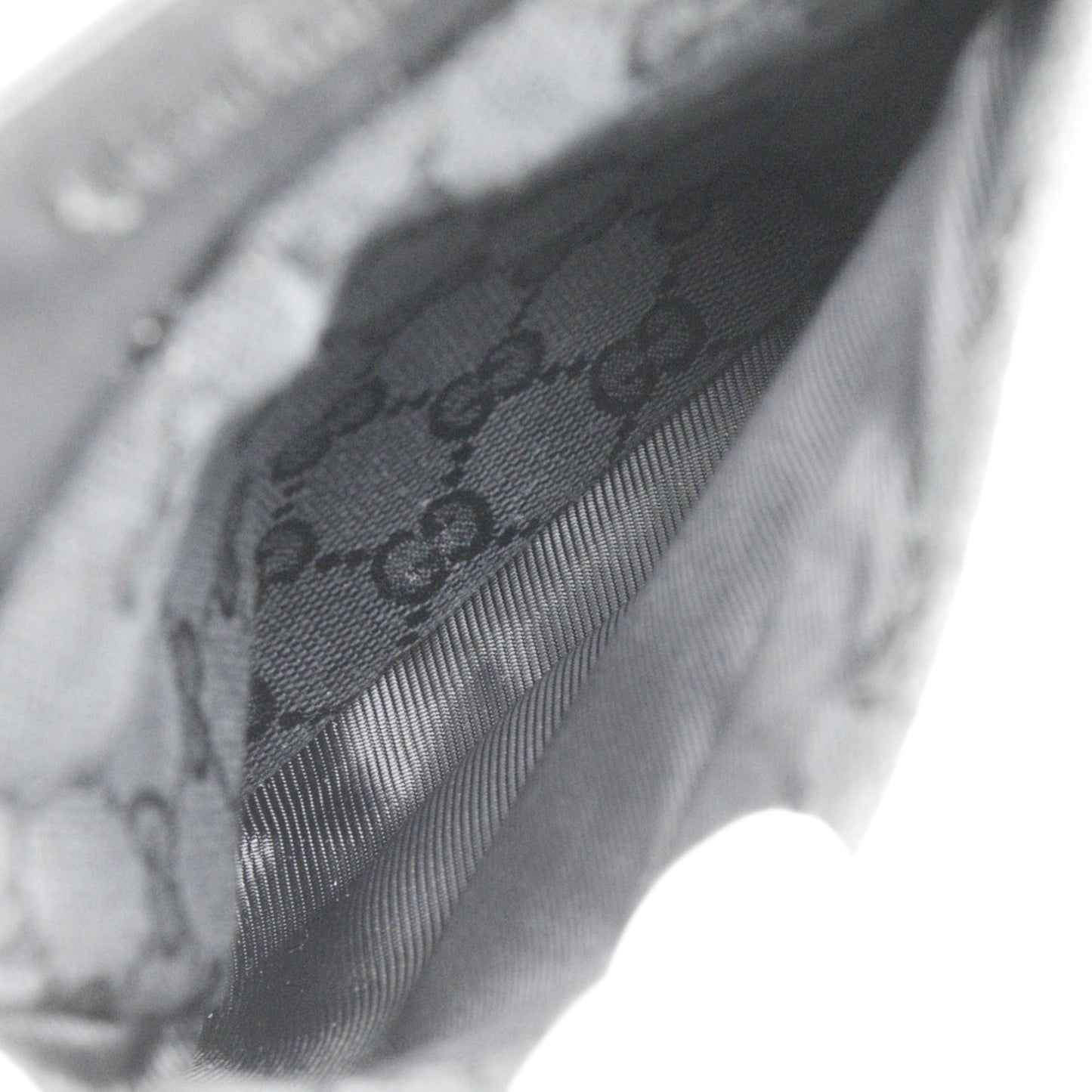 Gucci Black Gg Canvas Leather Sling Bag ( )