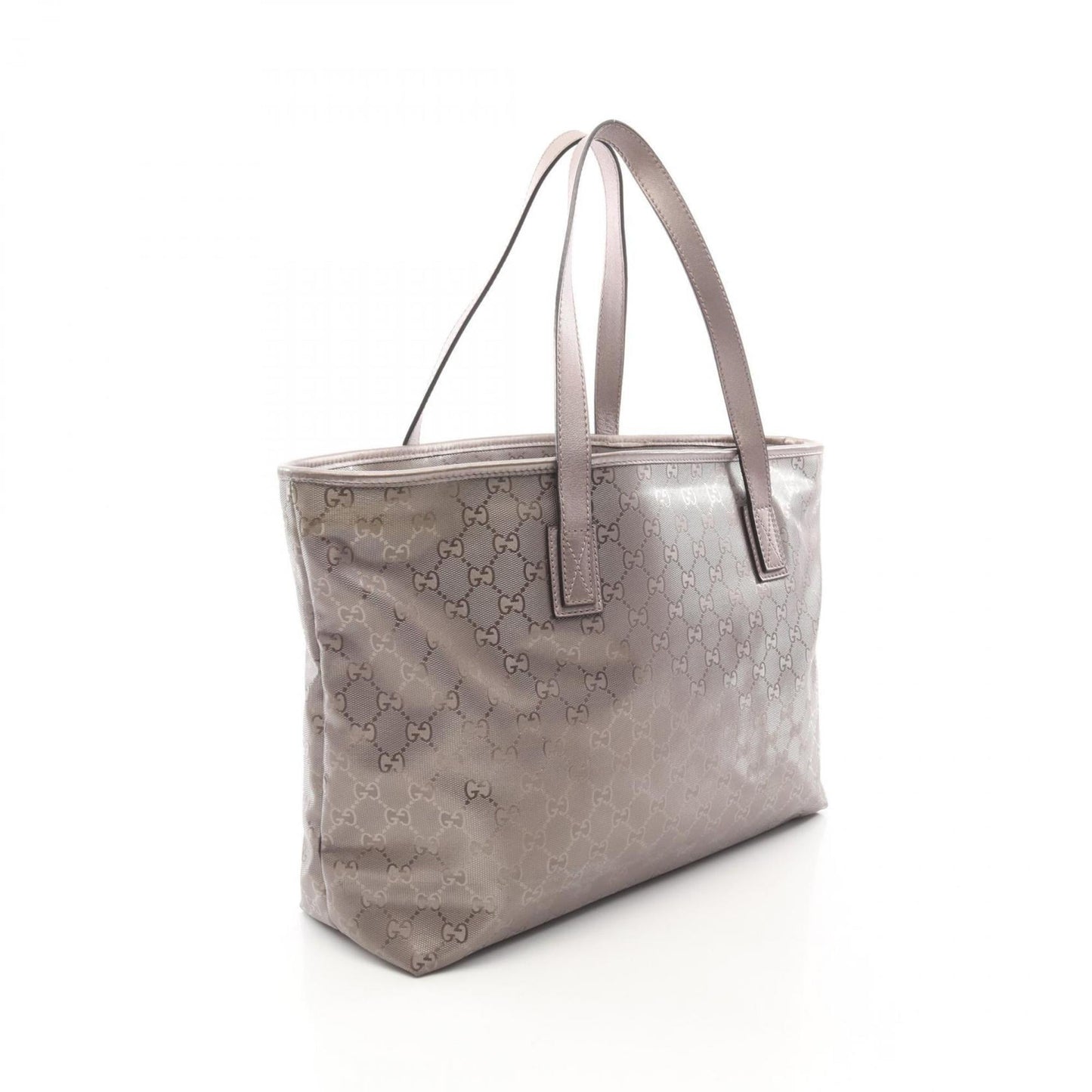 Gucci Gg Imprimé Brown Pvc Coated Canvas Leather Tote Bag ( )