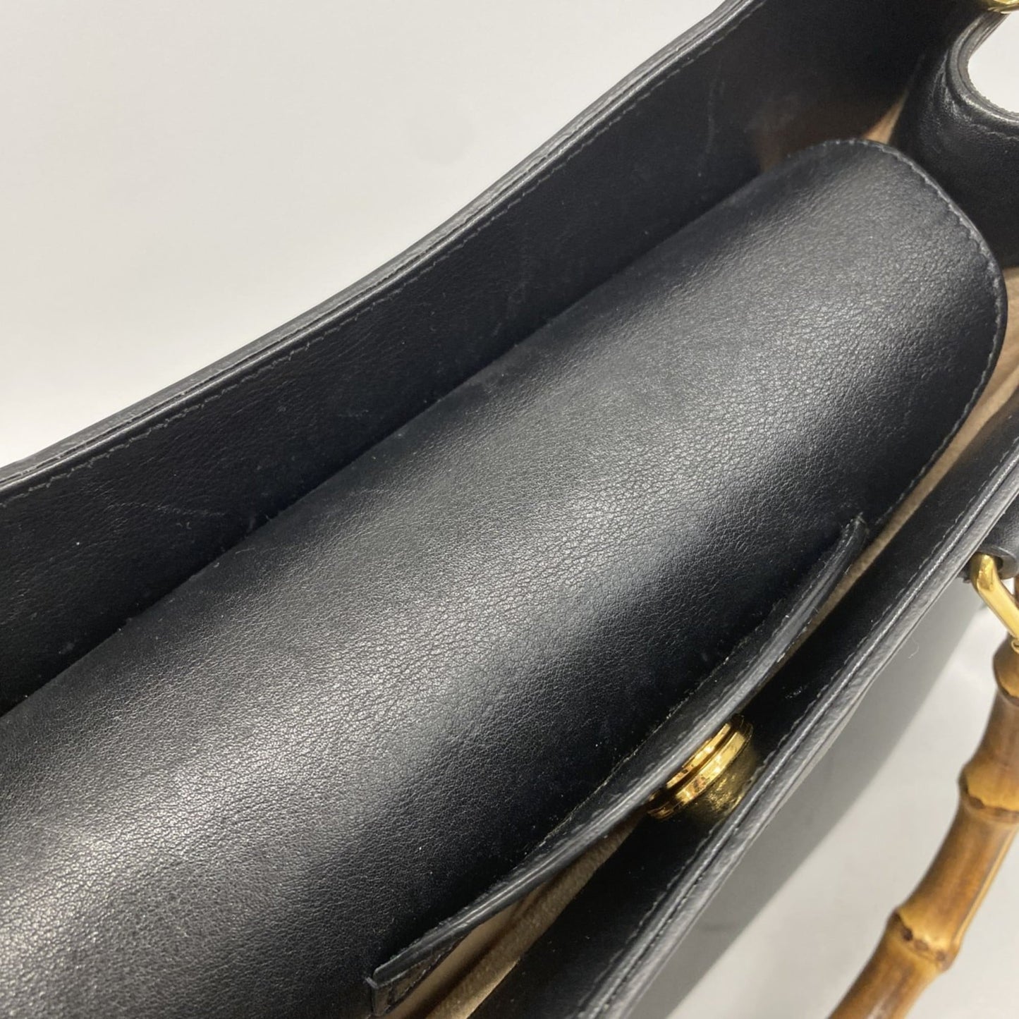 Gucci Black Leather Handbag ( )