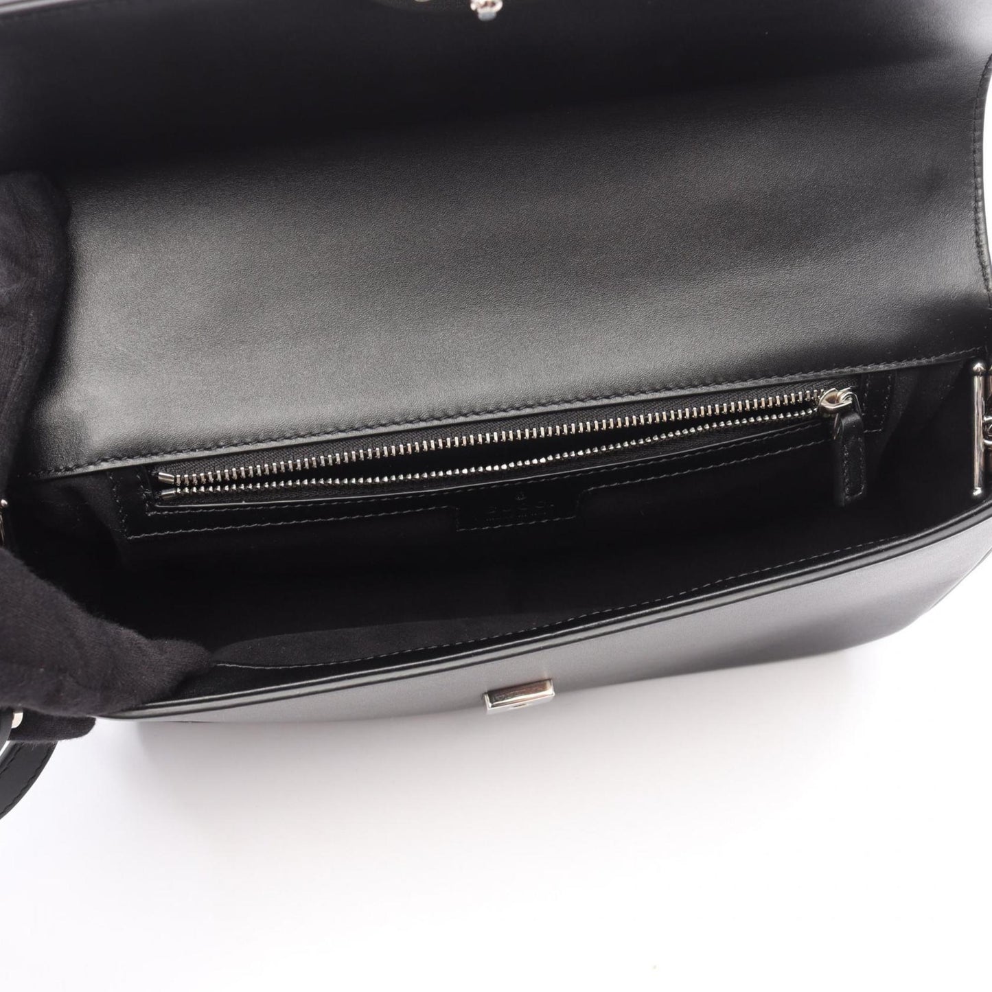 Gucci Black Leather Shoulder Bag ( )