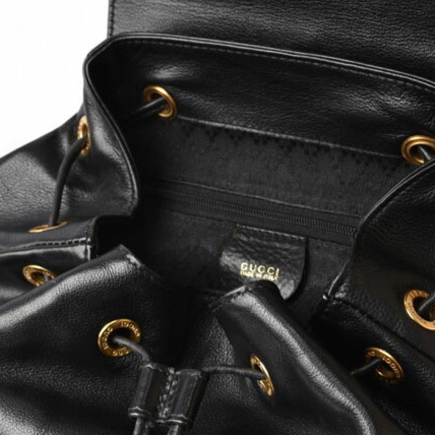 Gucci Black Leather Backpack ( )