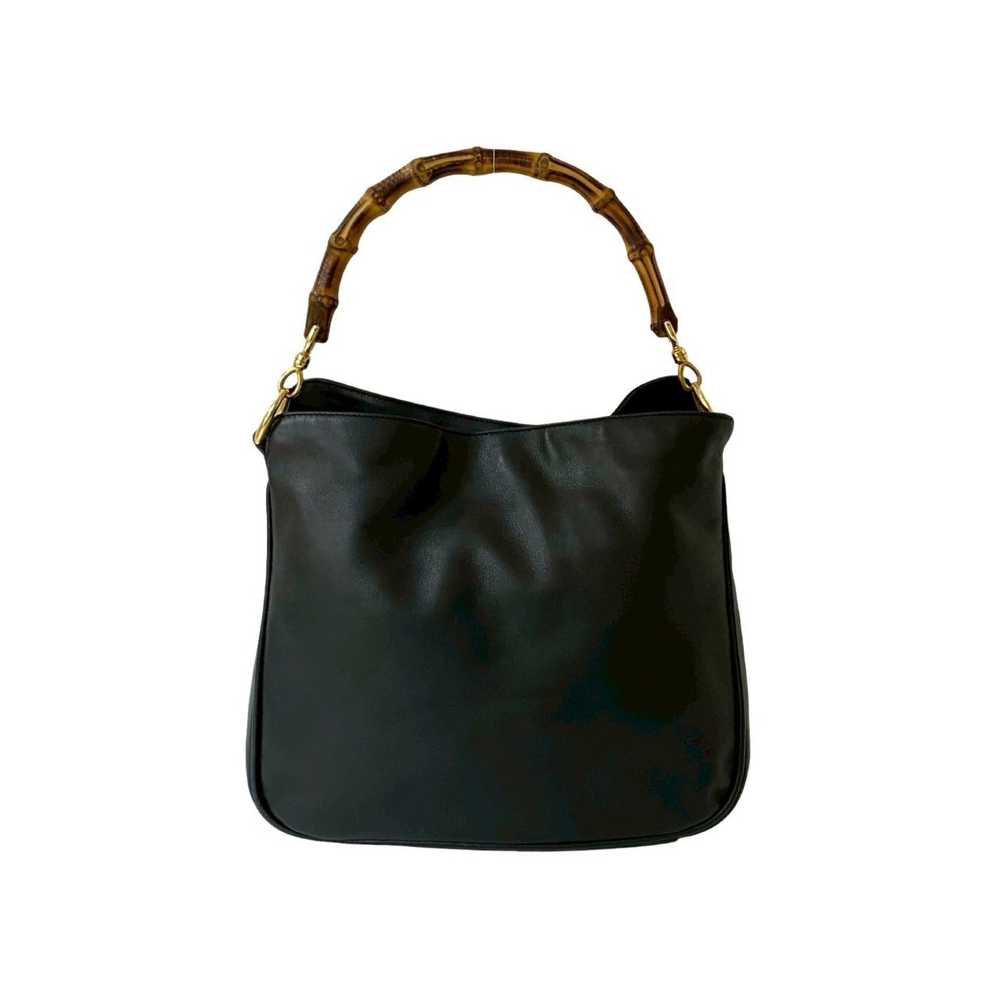 Gucci Black Leather Handbag Tote Bag ( )