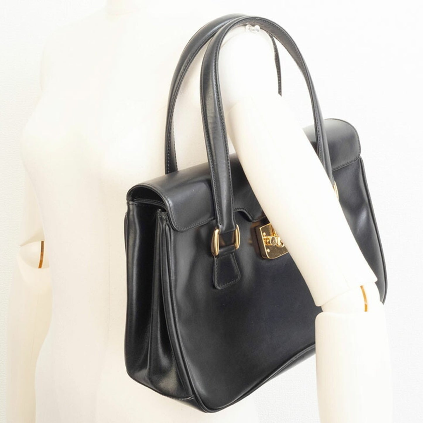 Gucci Black Leather Handbag ( )