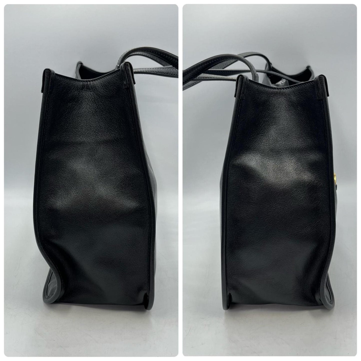 Gucci Black Leather Tote Bag ( )