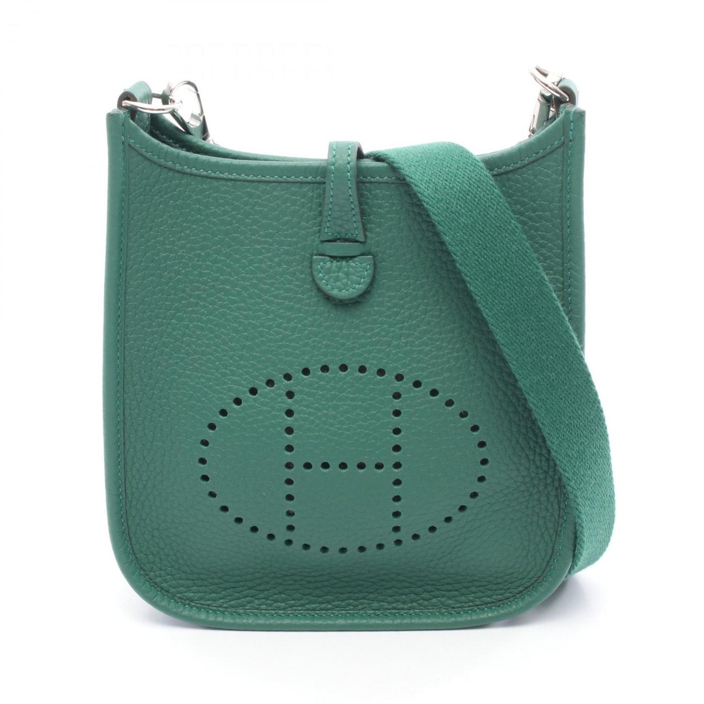 Hermes Green Taurillon Clemence Leather Shoulder Bag ( )
