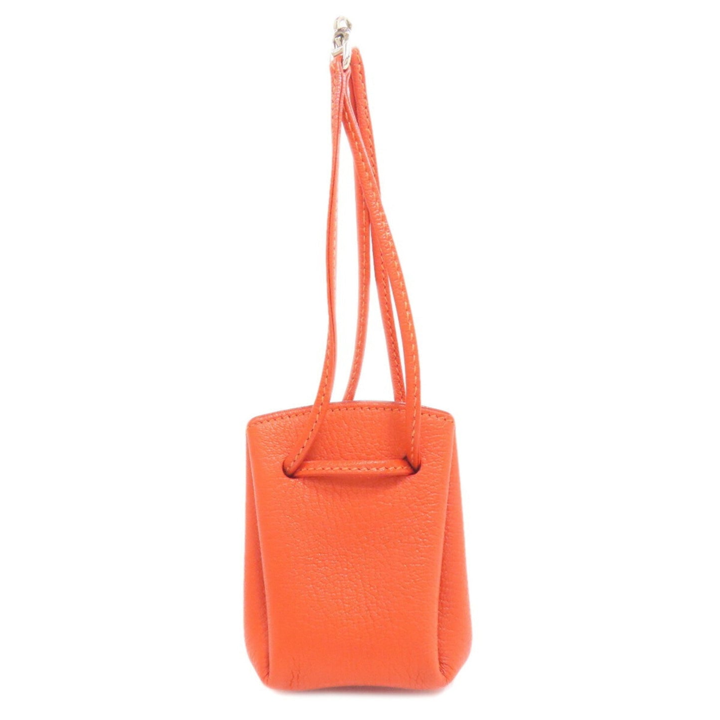 Hermes Orange Chevre Leather Pouch ( )