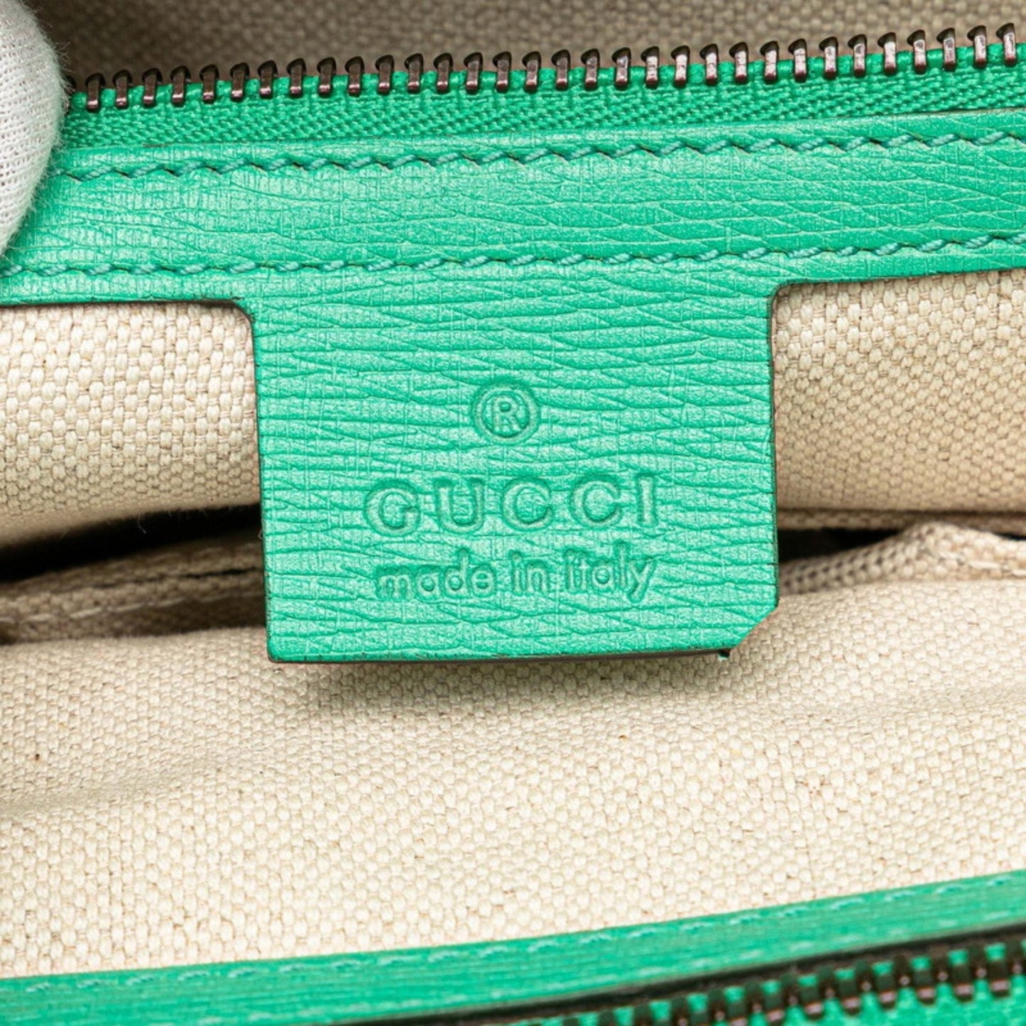 Gucci Green Leather Handbag Shoulder Bag ( )