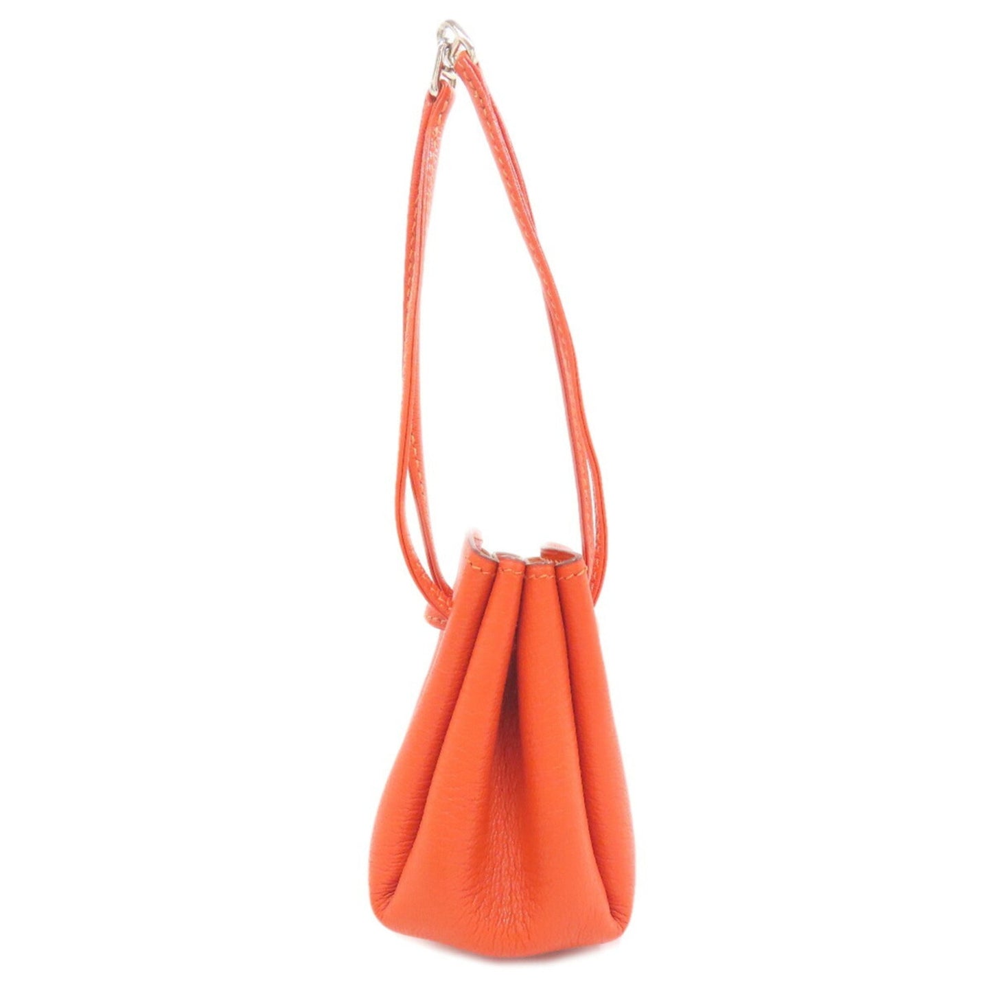 Hermes Orange Chevre Leather Pouch ( )
