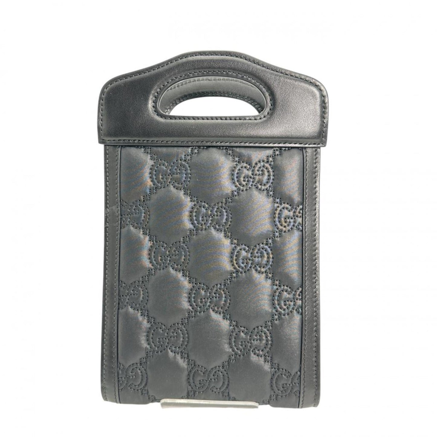 Gucci Black Nylon Leather Shoulder Bag ( )