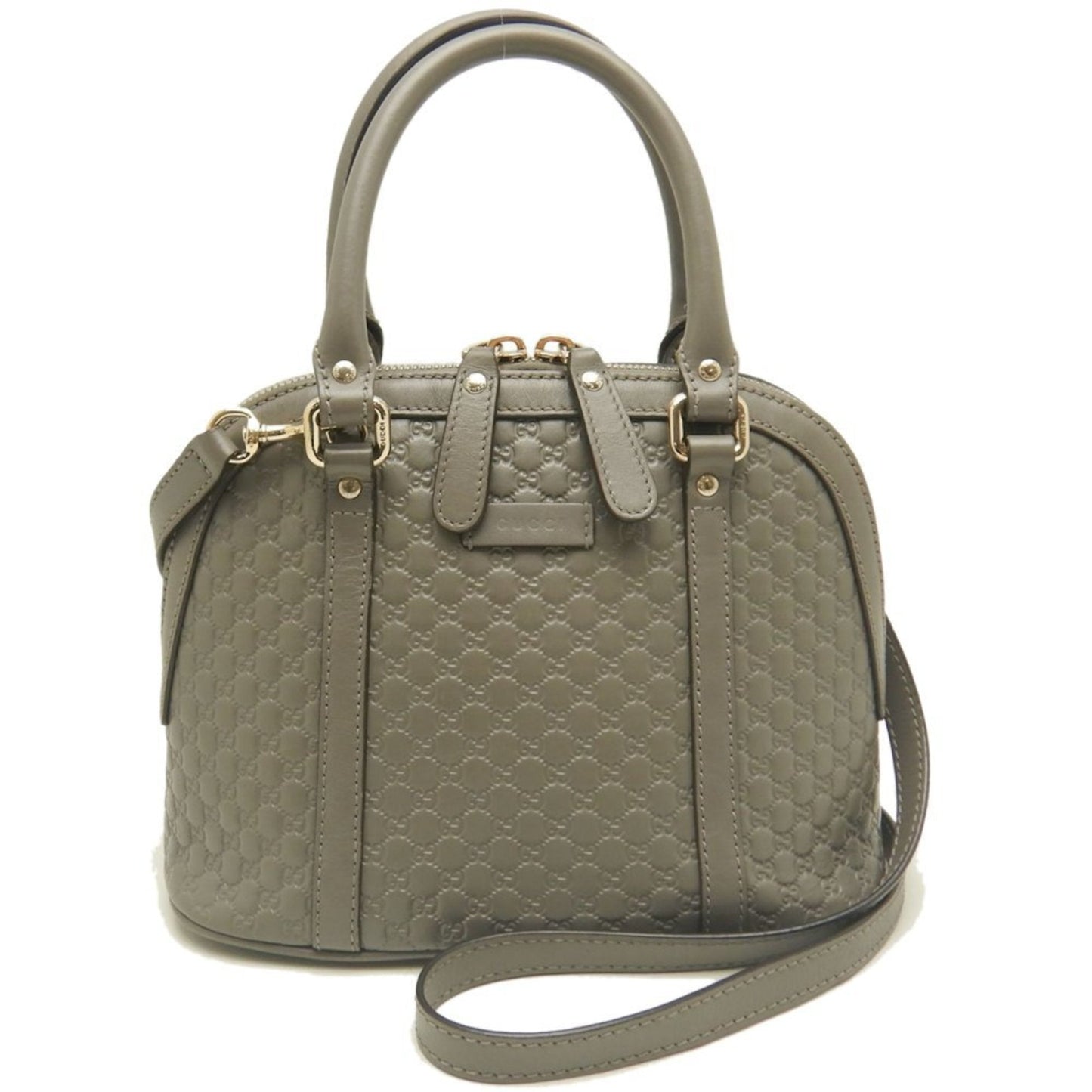Gucci Microguccissima Gray Leather Handbag ( )