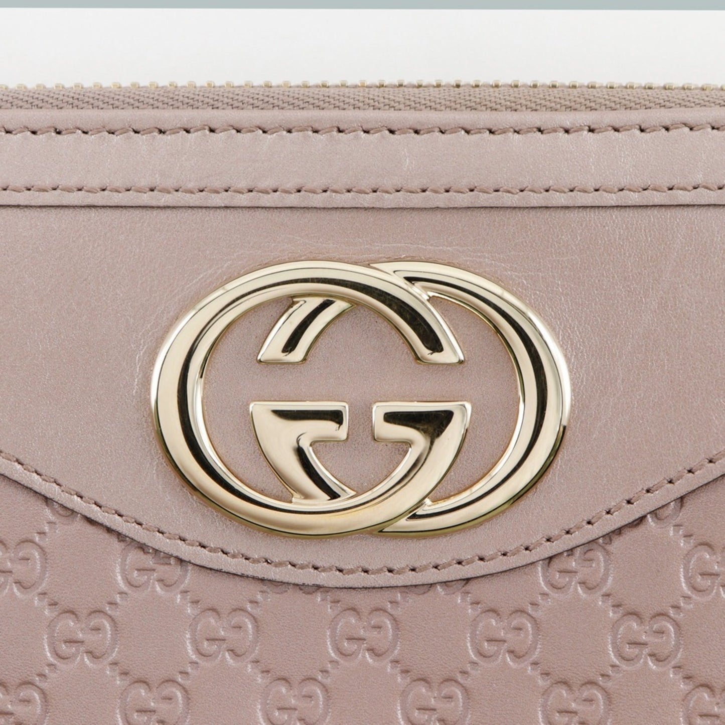 Gucci Pink Gg Leather Long Wallet (Bi-Fold) ( )